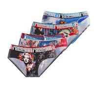 FREEGUN Damen-Slip, Unterwäsche für Damen, bequem und ultraweich (4 Stück), Türkis/Schwarz/Rot, 42