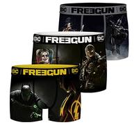 FREEGUN DC Comics Herren Boxershorts 3er Pack Batman Superman Justice League Superhelden Druck S M L XL XXL, Größe:S, Farbe:Motivmix 1