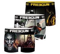 FREEGUN DC Comics Herren Boxershorts 3er Pack Batman Superman Justice League Superhelden Druck S M L XL XXL, Größe:S, Farbe:Motivmix 4