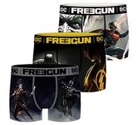FREEGUN DC Comics Herren Boxershorts 3er Pack Batman Superman Justice League Superhelden Druck S M L XL XXL, Größe:S, Farbe:Motivmix 5