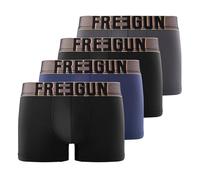 Freegun Herren Boxer Fg/1/Bmx4 Retroshorts, Schwarz/Blau/Gold/Grau, M EU