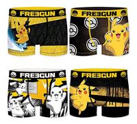 FREEGUN Herren-Boxershorts Pokemon, Packung mit 4 Stück, L