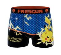 Freegun Herren-Boxershorts Pokemon Pikachu PKM18 THU - Lustige, Bequeme und atmungsaktive Unterwäsche mit einem Originaldesign der beliebtesten Figur