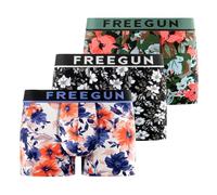 FREEGUN Herren Signature Boxershorts, Atmungsaktiv und Ultra-weich (3er Pack), Größe L