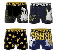 FREEGUN Pokemon Herren-Boxershorts, 4er-Pack Pkm13, S