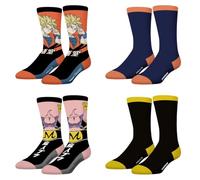 FREEGUN Socken Herren und Damen 39-42, DRAGON BALL Z 4er-Pack, Orange