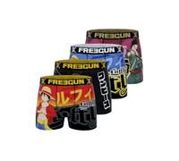 FREEGUN Unterhosen Herren Luffy, Roronoa Zoro, Boxer Herren ONE Piece, Original Anime (4er Pack), Größe 2XL