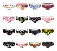 Unterhosen Mädchen Pack Surprise, Unterwäsche Mädchen, Zufälliges Muster, Anti-Schweiss (3er Pack), Schwarz, 12/14 Jahre