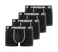 FREEGUN Unterhosen Männer Anti-Reizung, Boxershorts Herren, Stretch (4er Pack), Schwarz-Weiss, L