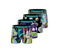 Unterhosen Männer Rick and Morty, Boxershorts Herren, Besorgt, Atmungsaktiv (4er Pack), Grün, L