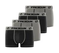 FREEGUN Unterhosen Männer Ultraweich, Boxershorts Herren, Empfindliche Haut (4er Pack), Schwarzgrau, XL