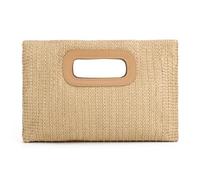 Freiesoldaten Stroh Clutch Handtasche für Frauen Raffia Tasche Geldbörse Abendtasche Sommer Strand Reisen Crossbody Umhängetasche