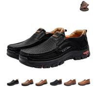 Freihändige Slip-on-Slipper Aus Leder Für Herren, Outdoor-Freizeitschuhe | Wanderschuhe Anti-Rutsch-Mokassins Komfort-Walking-Schuhe Fahren Business-Sneaker