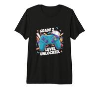 Freischalteter Videospieler der 2. Klasse: Back to School Gaming Premium T-Shirt