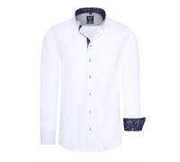 Langarmhemd RUSTY NEAL, Herren, Gr. S, EURO-Größen, weiß, 97% Baumwolle, 3% Elasthan, unifarben, casual, Langarm, Hemden, mit filigranen Blumenprints (57729024-S) weiß