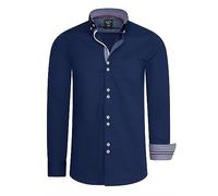 Rusty Neal Overhemd Regular Fit Blau S