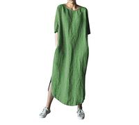 Freizeit Kleider Damen Langarm Rundhals Shirtkleid Blusekleid Herbst Mini Nachthemd Schlafanzug Tunika Kanpola