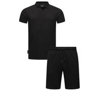 Freizeitanzug aus Hemd und Short "Set Porpi" Black XXXL