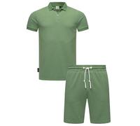 Freizeitanzug aus Hemd und Short "Set Porpi" Dusty Green XXL