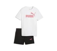 PUMA Essentials No.1 Logo T-Shirt und Shorts Set Kinder, Kleidung, Weiß, 7-8Y White