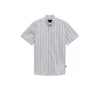 Kurzarmhemd BUGATTI "Button-Down-Kragen", Herren, Gr. XL, Normalgrößen, 220, hellgrau, Piqué, 100% Baumwolle, normal, Hemden, modernes Streifen-Design (68024610-XL) 220, hellgrau