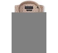 Businesshemd BUGATTI "Modern Fit", Herren, Gr. XXL, Normalgrößen, 70, braun, Canvas, 100% Baumwolle, bedruckt, normal, Hemden, mit Under-Button-Down Kragen (84308567-XXL) 70, braun