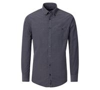 Langarmhemd CASAMODA "CASAMODA Freizeithemd Print", Herren, Gr. XXL, Normalgrößen, blau (dunkelblau), 100% Baumwolle, bedruckt, lässig geschnitten, Hemden (43027620-XXL) dunkelblau