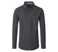 Langarmhemd CASAMODA "CASAMODA Freizeithemd uni", Herren, Gr. XXL, Normalgrößen, dunkelgrau, 100% Baumwolle, unifarben, lässig geschnitten, Hemden (18974144-XXL) dunkelgrau