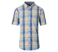 Kurzarmhemd CASAMODA "CASAMODA Freizeithemd Kurzarm kariert", Herren, Gr. M, Normalgrößen, blau, 100% Baumwolle, kariert, lässig geschnitten, Hemden (62645428-M) blau