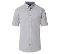 Kurzarmhemd CASAMODA "CASAMODA Freizeithemd Kurzarm Print", Herren, Gr. L, Normalgrößen, blau (hellblau), 100% Baumwolle, bedruckt, lässig geschnitten, Hemden (57869730-L) hellblau