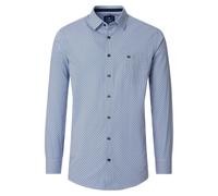 Freizeithemd - Modernes Print-Design Blau XL