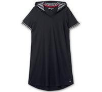 Shirtkleid SHEEGO "Shirtkleid", Damen, Gr. 48, Normalgrößen, blau (tiefblau), 50% Baumwolle, 50% Modal, unifarben, knielang, Kleider Shirtkleid (67798549-48) tiefblau