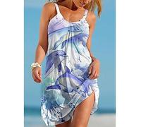 Freizeitkleider Für Damen - Damen-Strand-Trägerkleider, Unterwasserwelt, Tier, 3D-Druck, Modisch, U-Ausschnitt, Ärmellos, Trägerkleid, Damen, Sommer, Lässig, Lockeres Kleid, Kleidung, Dress04, Xl