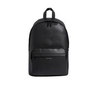 Freizeitrucksack CALVIN KLEIN "CK MUST ROUND BACKPACK", Damen, Gr. B/H/T: 28cm x 41cm x 15cm, schwarz, Lederimitat, Polyester, unifarben, Rucksäcke Freizeitrucksack, Cityrucksack mit Logo-Schriftzug (