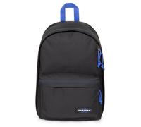 Freizeitrucksack EASTPAK "OUT OF OFFICE", Gr. B/H/T: 29,5cm x 44cm x 22cm, schwarz (schwarz, blau), Textil, Rucksäcke Freizeitrucksack, Unisex Schulrucksack, Businessrucksack mit Logo-Aufnäher (127363