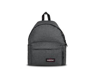 Freizeitrucksack EASTPAK "PADDED PAK'R", Gr. B/H/T: 30cm x 40cm x 18cm, schwarz (schwarz denim), Textil, Basic, Rucksäcke Freizeitrucksack, Unisex Schulrucksack, Reiserucksack mit kontrastfarbigen Det
