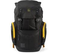 Daypacker Alltagsrucksack im Retro Look mit Gepolstertem Laptopfach, Schulrucksack, Wanderrucksack oder Streetpack, 32 L, Golden Black