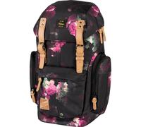 Freizeitrucksack NITRO "Daypacker", Gr. B/H/T: 30cm x 46cm x 18cm, schwarz (schwarz rose), Polyester, Rucksäcke Freizeitrucksack, mit Laptopfach, Schulrucksack, Wanderrucksack oder Streetpack (7605085