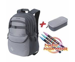 Freizeitrucksack NITRO "Future Hero", Kinder, Gr. B/H/T: 38cm x 51cm x 23cm, grau (graphite), Polyester, Rucksäcke Freizeitrucksack, Schulrucksack Freizeitrucksack Laptoprucksack Mäppchen (93675252-0)