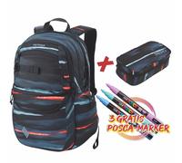 Freizeitrucksack NITRO "Future Hero", Kinder, Gr. B/H/T: 38cm x 51cm x 23cm, schwarz (acid dawn), Polyester, Rucksäcke Freizeitrucksack, Schulrucksack Freizeitrucksack Laptoprucksack Mäppchen (2665794