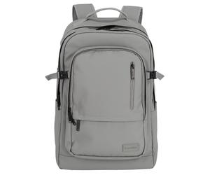 Freizeitrucksack TRAVELITE "BASICS Laptoprucksack", Gr. B/H/T: 33cm x 48cm x 20cm, grau (hellgrau), Polyester, unifarben, Basic, Rucksäcke Freizeitrucksack, aus robuster Plane - ideal für Schule, Arbe