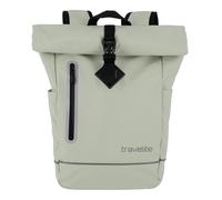 Freizeitrucksack TRAVELITE "BASICS Roll-Up Rucksack aus Plane", Gr. B/H/T: 26cm x 60cm x 15cm, grün (hellgrün), Polyester, unifarben, Rucksäcke Freizeitrucksack, mit variablem Roll-Up-Verschluss (1369