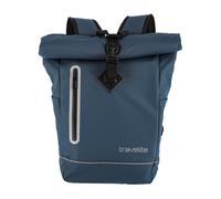 Freizeitrucksack TRAVELITE "BASICS Roll-Up Rucksack Plane", Damen, Gr. B/H/T: 26cm x 60cm x 15cm, blau (marine), Polyester, unifarben mit Farbeinsätzen, Rucksäcke Freizeitrucksack, Wanderrucksack Reis