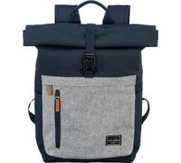 Freizeitrucksack TRAVELITE "BASICS Rollup Rucksack", Gr. B/H/T: 37cm x 60cm x 16cm, blau (marine, grau), Polyester, Rucksäcke Freizeitrucksack, Arbeitsrucksack Sportrucksack Reiserucksack Schulrucksac
