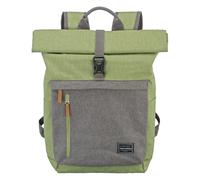Freizeitrucksack TRAVELITE "BASICS Rollup Rucksack", Gr. B/H/T: 37cm x 60cm x 16cm, grün (grün, grau), Polyester, Rucksäcke Freizeitrucksack, Arbeitsrucksack Sportrucksack Reiserucksack Schulrucksack