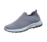 Freizeitschuhe Herren Sneaker Walkingschuhe Leichtgewicht Slipper Atmungsaktive Und Leichte Orthopädische Wanderschuhe Fitness-Sportschuhe (Grey, 44) Running Shoes Schuhe Sneakers Sport
