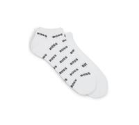 Freizeitsocken BOSS "2P AS Allover CC", Herren, Gr. 43-46, weiß (weiß 100), Baumwollmischung, unifarben, normal, Socken, mit Logostickereien (19266539-43) weiß 100