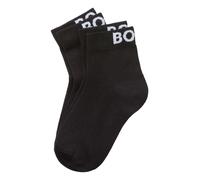 BOSS Zweier-Pack kurze Socken mit Kontrast-Logos - Style 2P SH Logo CC W, 50502066 Schwarz 35-38