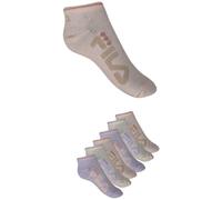 Freizeitsocken FILA "JUNIOR GIRL INVISIBLE SOCKS", Mädchen, Gr. 27-30, blau (ice cream), Baumwollmischung, unifarben, Socken, mit stylischem Schriftzug-Design (58987320-27) ice cream