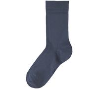 Freizeitsocken H.I.S "Damen und Herren Atmungsaktiver Baumwollanteil; Business, Basic", Gr. 47-48, blau (2x marine, 2x dunkeljeans meliert, 2x helljeans meliert, 2x jeans, 2x dunkelblau), Baumwolle, B